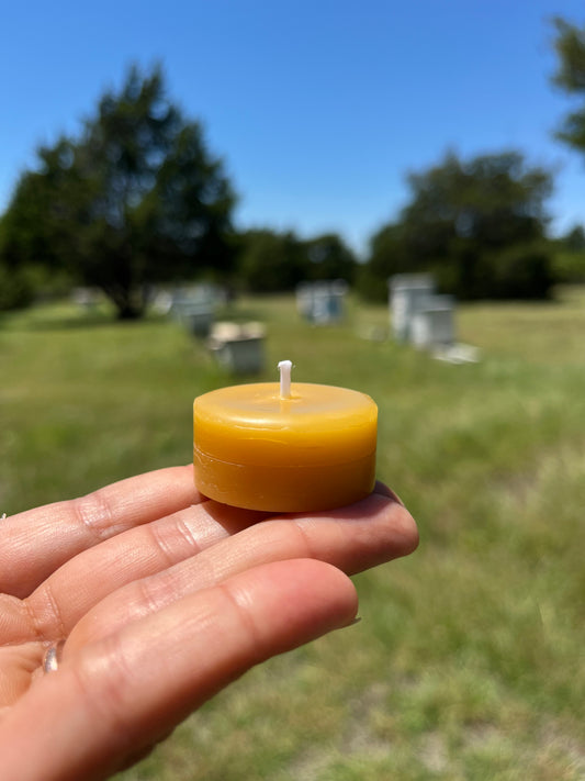 Beeswax Tea Light Candles - 6-pack